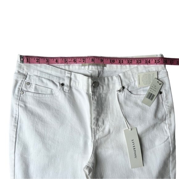 NWT Liverpool Women’s Bright White Maya The Crop Ankle Detail Jeans, Size 8 / 29 - Picture 11 of 13